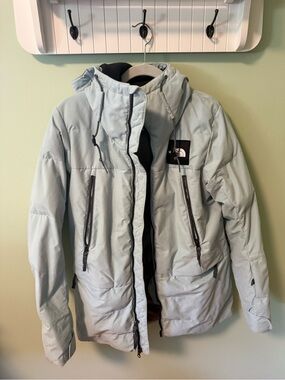 The North Face Light Blue Insulated Ski Jacket with Hood